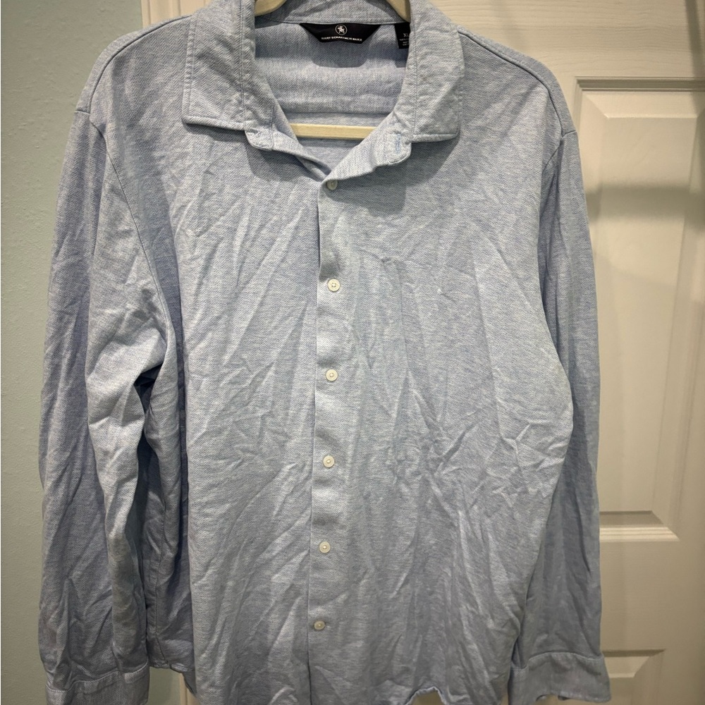 Hart Schaffner Marx Light Blue Casual Button Down Shirt